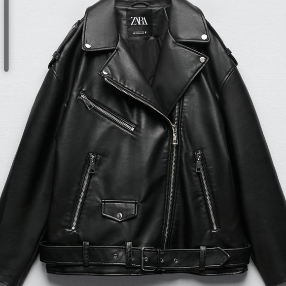 Zara oversized faux leather jacket - Picture 3 of 7